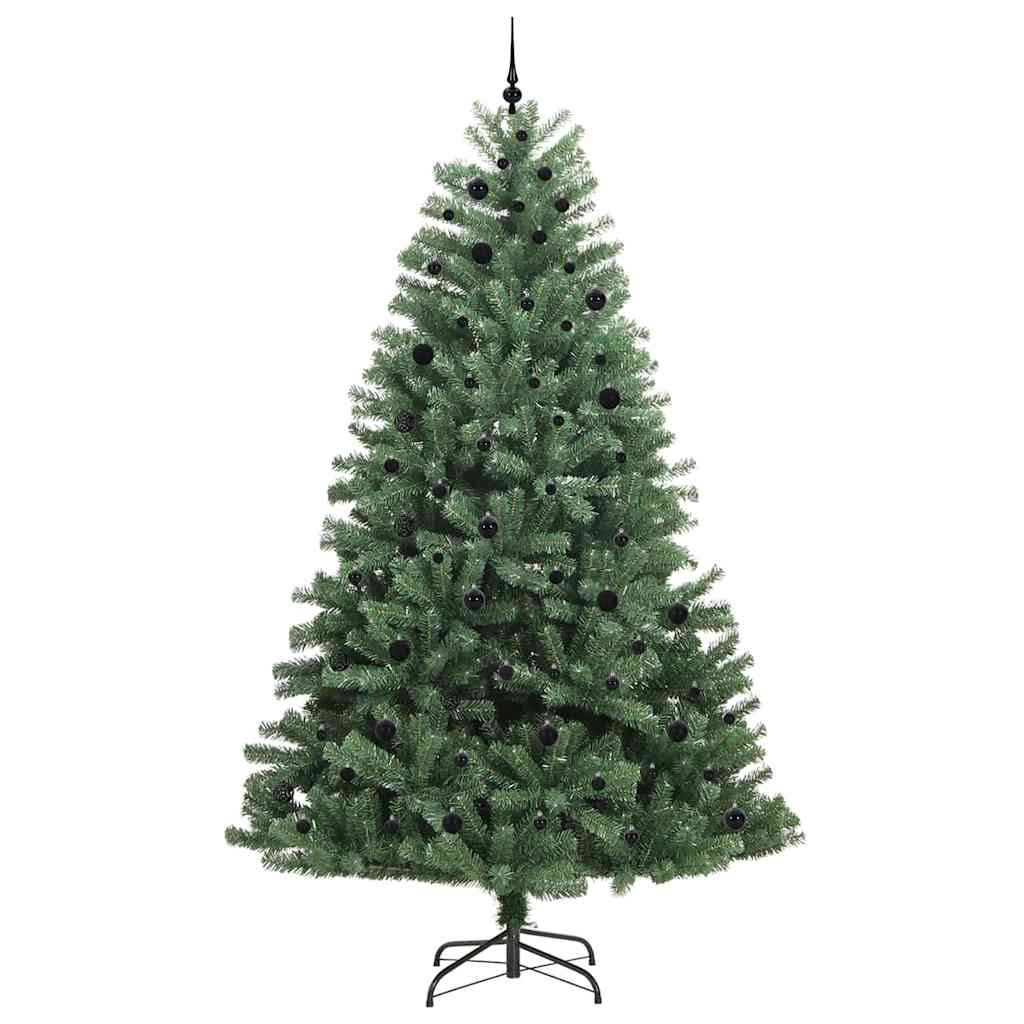Artificial Hinged Christmas Tree Green 270 cm PVC and Metal