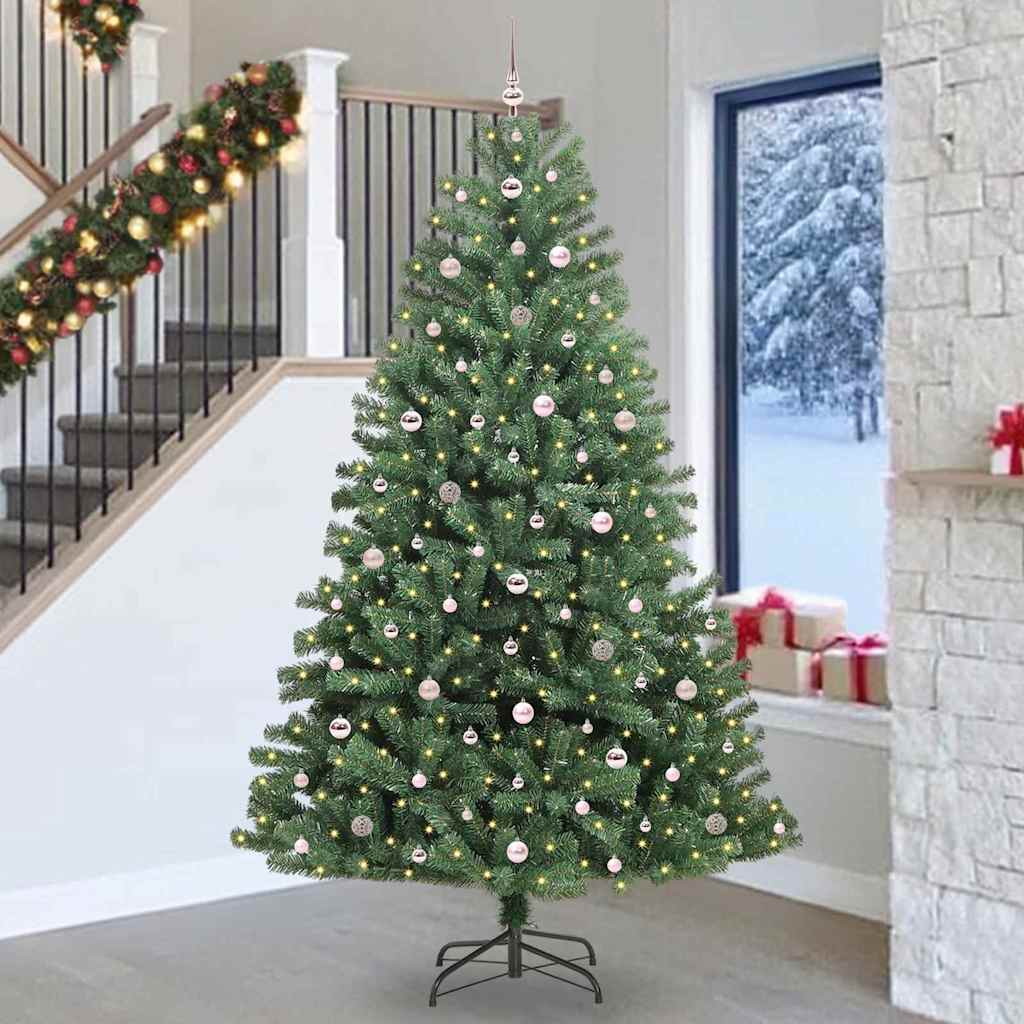 Artificial Hinged Christmas Tree Green 270 cm PVC and Metal