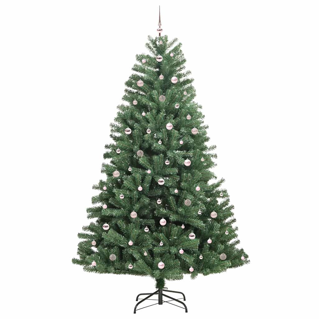 Artificial Hinged Christmas Tree Green 270 cm PVC and Metal