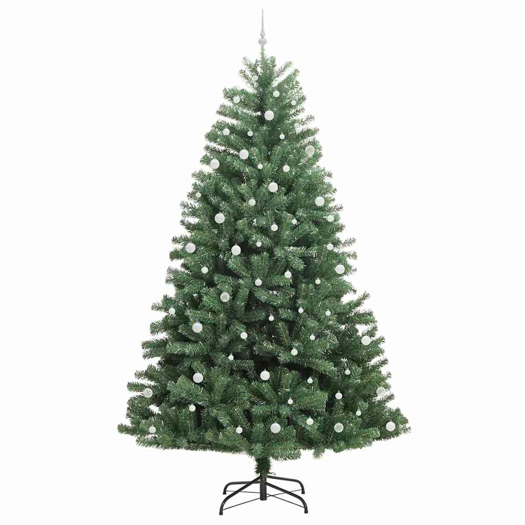 Artificial Hinged Christmas Tree Green 270 cm PVC and Metal