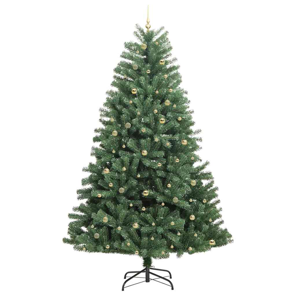 Artificial Hinged Christmas Tree Green 270 cm PVC and Metal