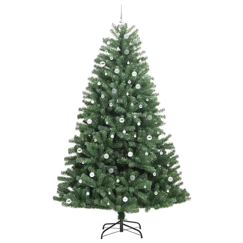 Artificial Hinged Christmas Tree Green 270 cm PVC and Metal