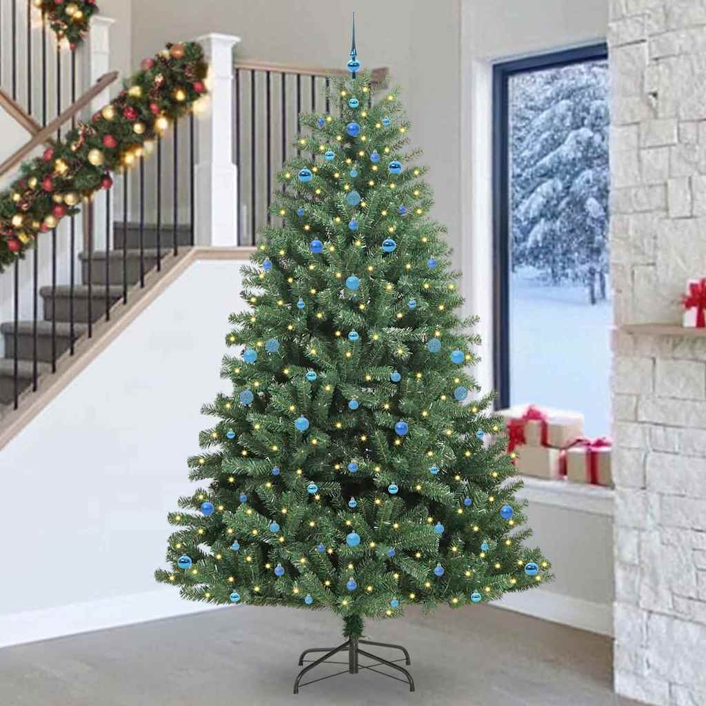 Artificial Hinged Christmas Tree Green 270 cm PVC and Metal
