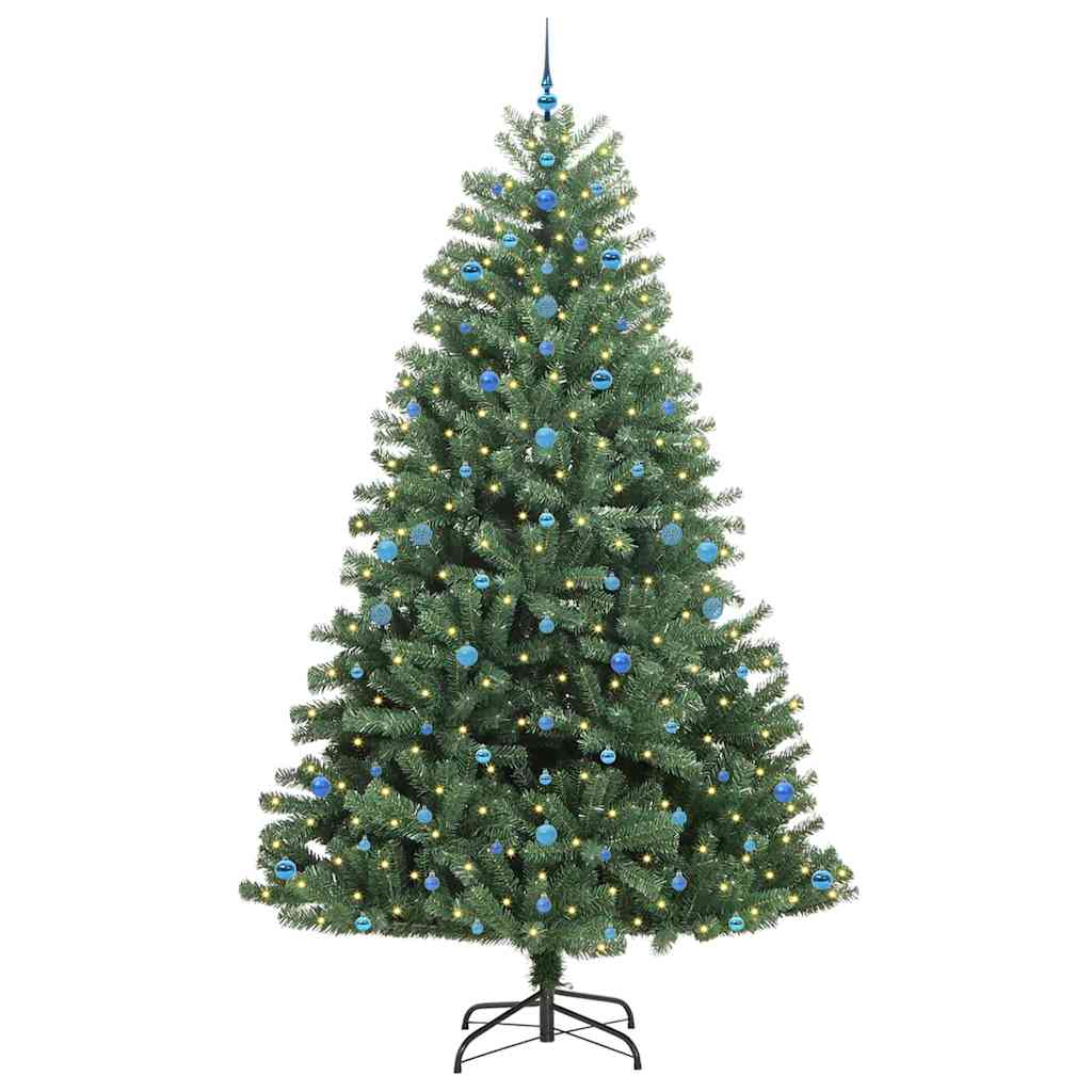 Artificial Hinged Christmas Tree Green 270 cm PVC and Metal