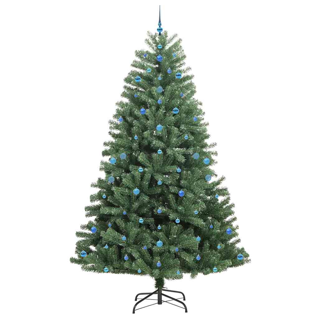 Artificial Hinged Christmas Tree Green 270 cm PVC and Metal