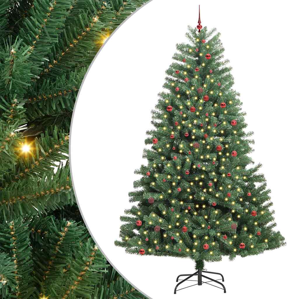 Artificial Hinged Christmas Tree Green 300 cm PVC and Metal