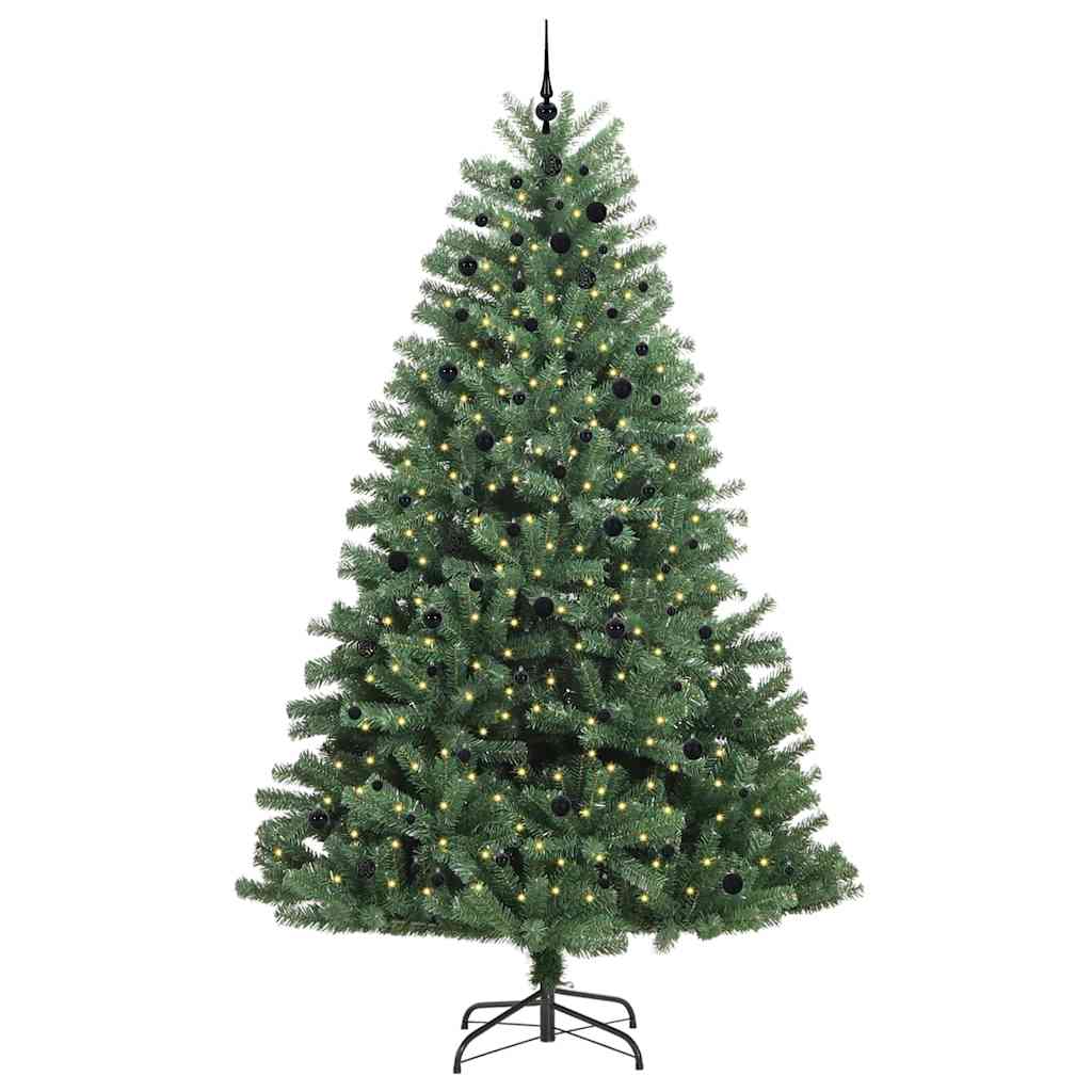 Artificial Hinged Christmas Tree Green 300 cm PVC and Metal