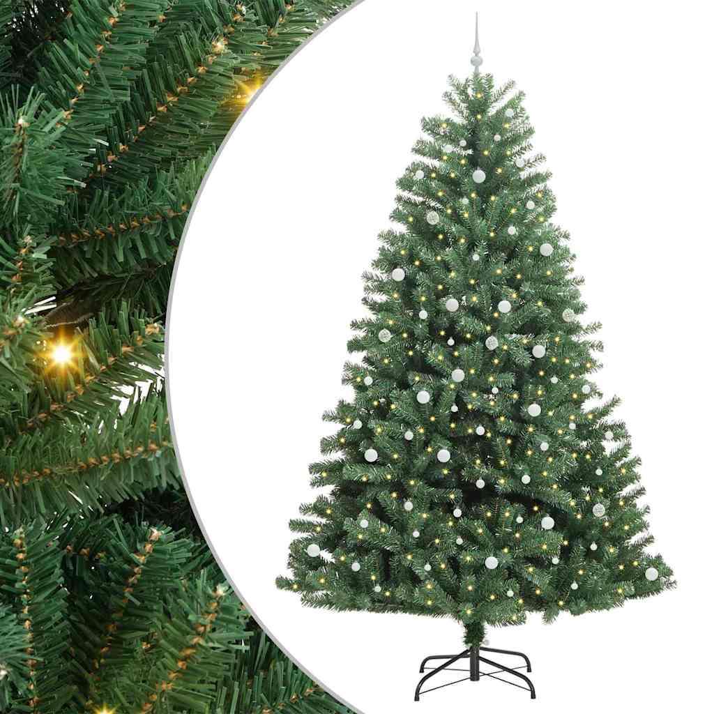 Artificial Hinged Christmas Tree Green 300 cm PVC and Metal