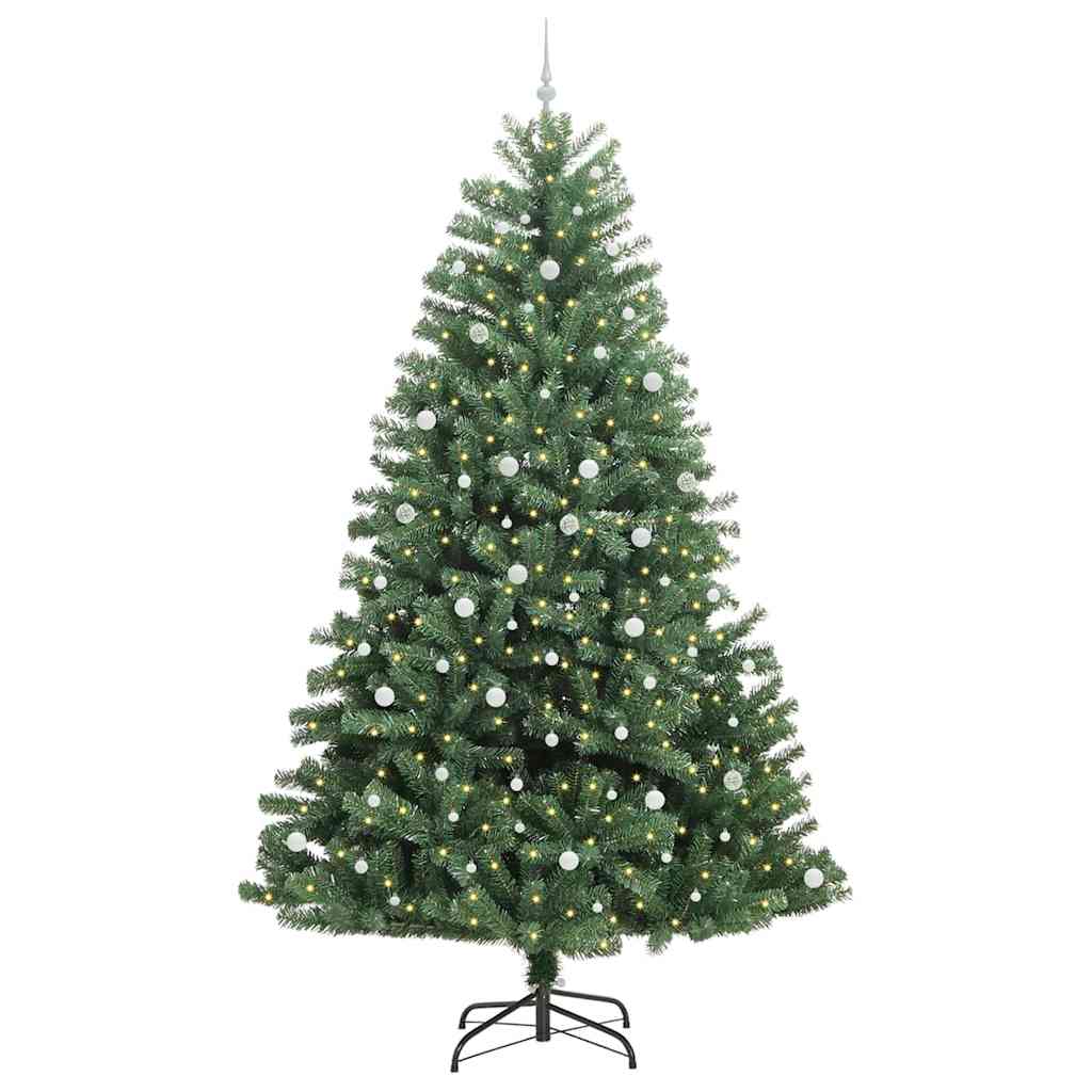 Artificial Hinged Christmas Tree Green 300 cm PVC and Metal