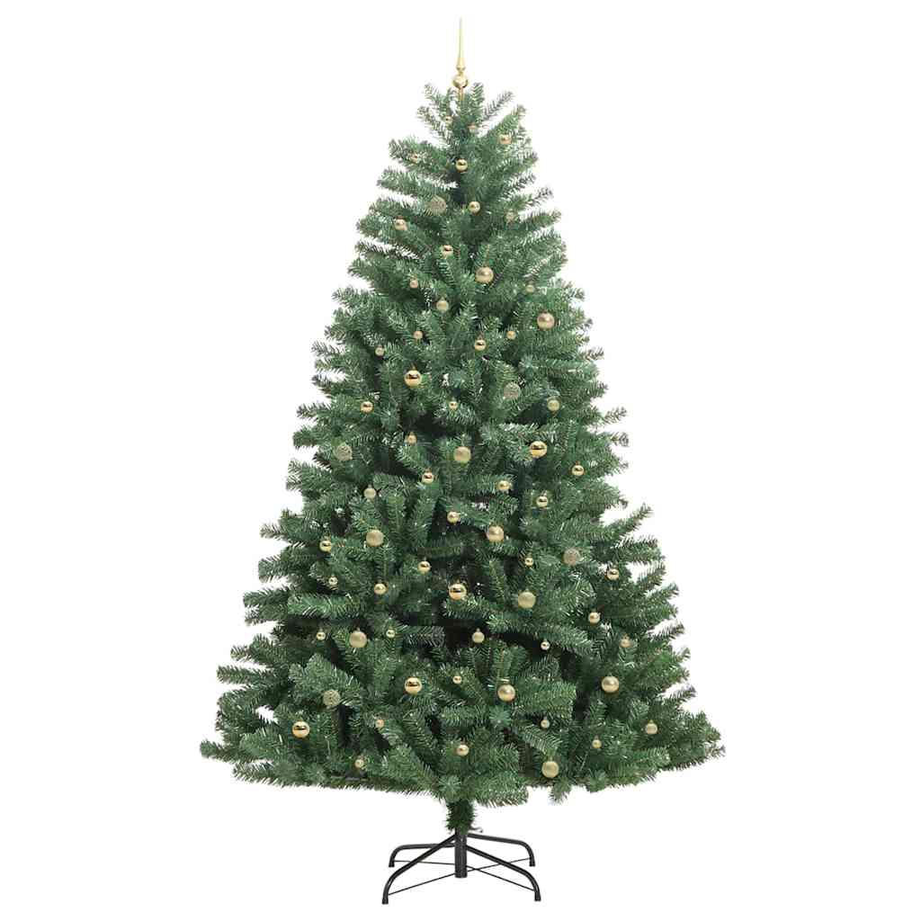 Artificial Hinged Christmas Tree Green 300 cm PVC and Metal