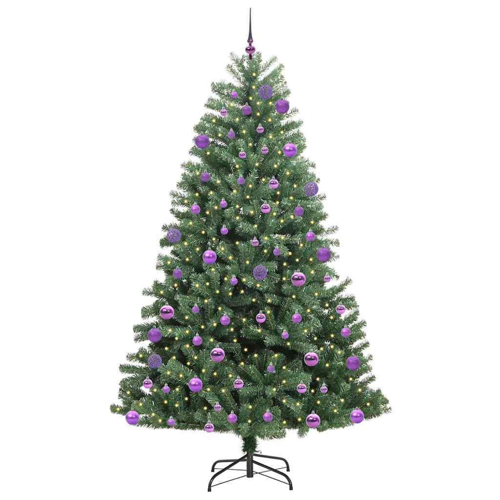 Artificial Hinged Christmas Tree Green 300 cm PVC and Metal