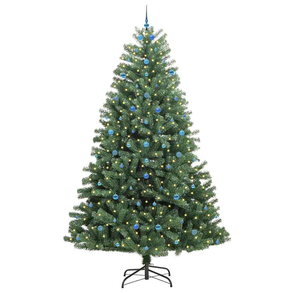 Artificial Hinged Christmas Tree Green 300 cm PVC and Metal