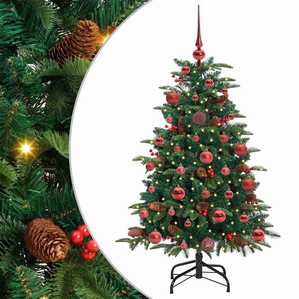 Artificial Christmas Tree with 150 LEDs with Stand Green 120 cm
