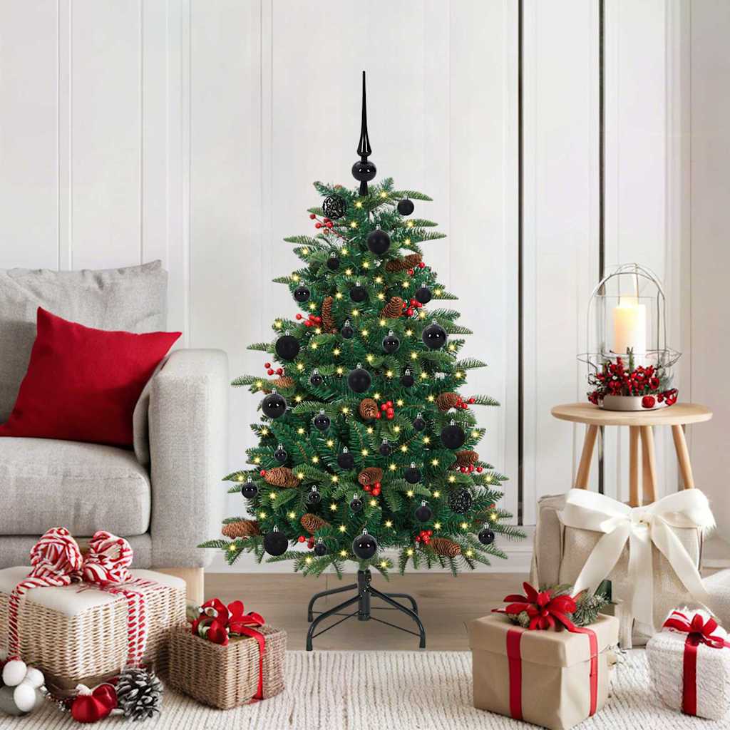 Artificial Christmas Tree with 150 LEDs with Stand Green 120 cm