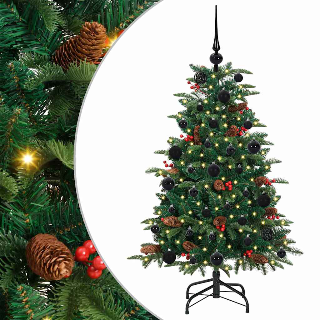 Artificial Christmas Tree with 150 LEDs with Stand Green 120 cm