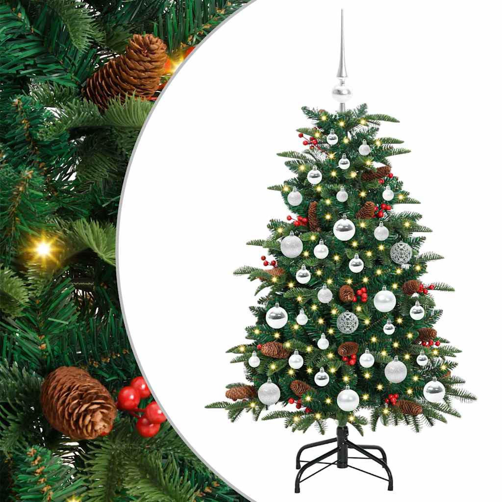 Artificial Christmas Tree with 150 LEDs with Stand Green 120 cm