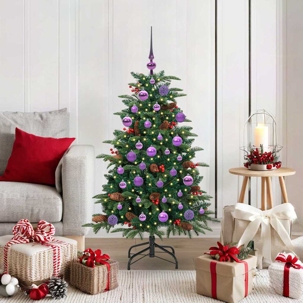 Artificial Christmas Tree with 150 LEDs with Stand Green 120 cm