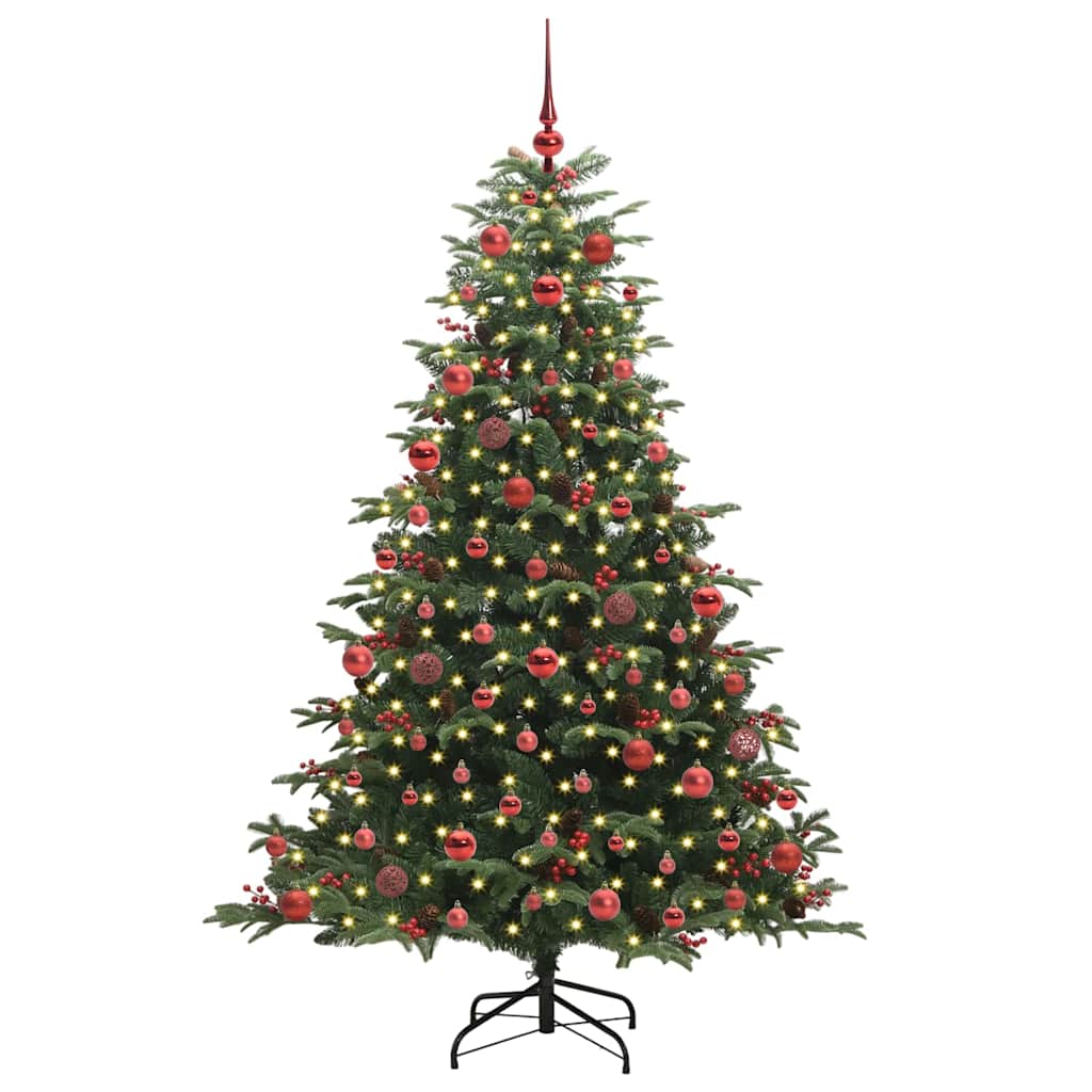 Artificial Christmas Tree with 300 LEDs with Stand Green 180 cm