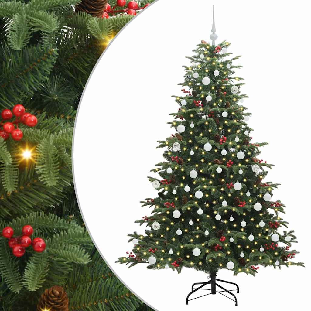 Artificial Christmas Tree with 300 LEDs with Stand Green 180 cm