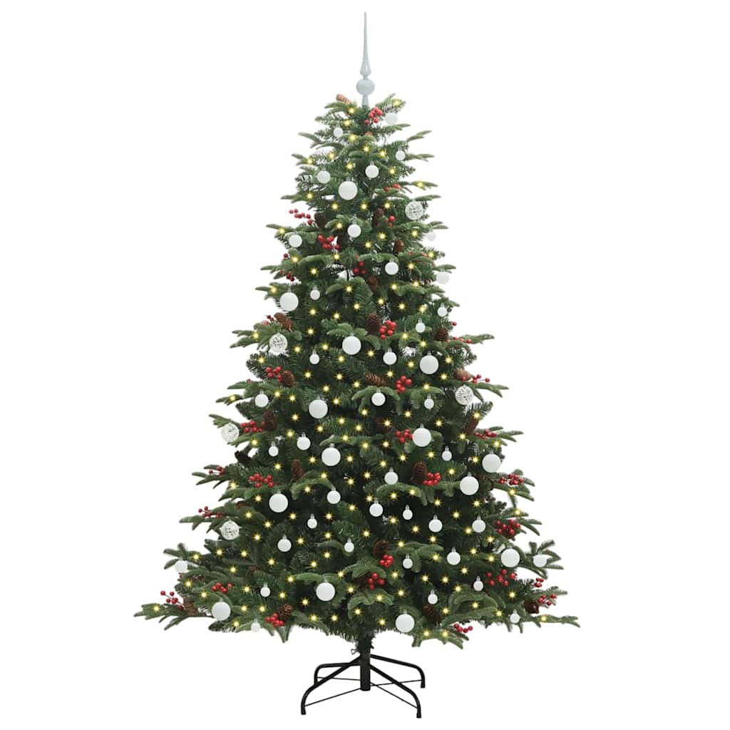 Artificial Christmas Tree with 300 LEDs with Stand Green 180 cm