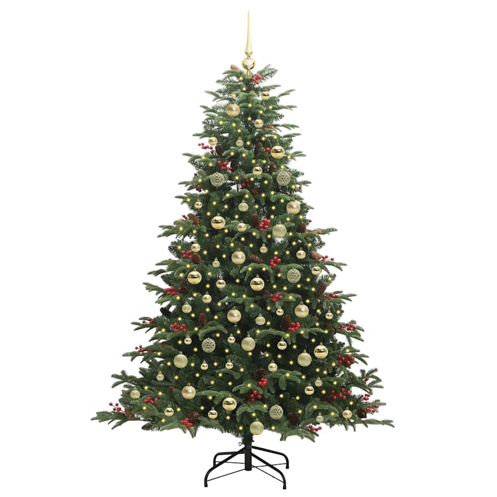 Artificial Christmas Tree with 300 LEDs with Stand Green 180 cm