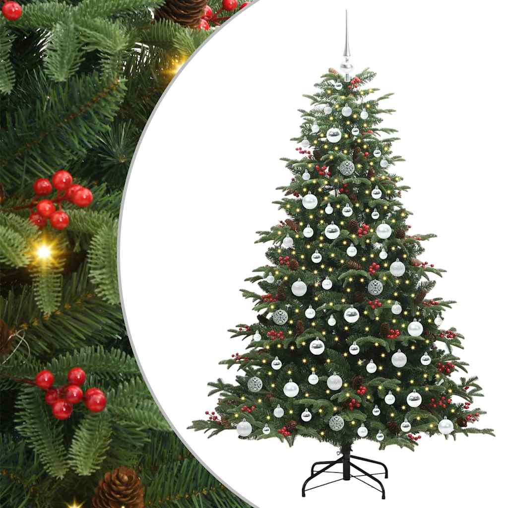 Artificial Christmas Tree with 300 LEDs with Stand Green 180 cm