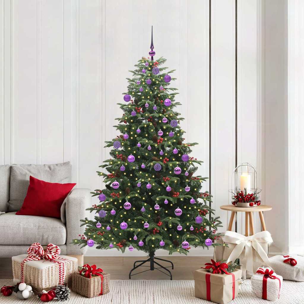 Artificial Christmas Tree with 300 LEDs with Stand Green 180 cm
