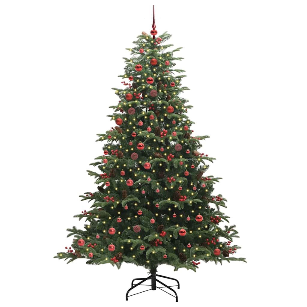Artificial Christmas Tree with 300 LEDs with Stand Green 210 cm