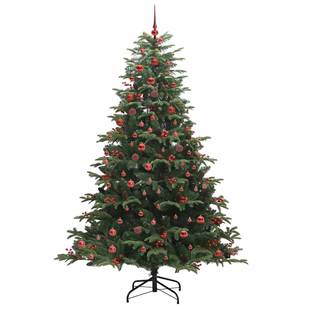 Artificial Christmas Tree with 300 LEDs with Stand Green 210 cm