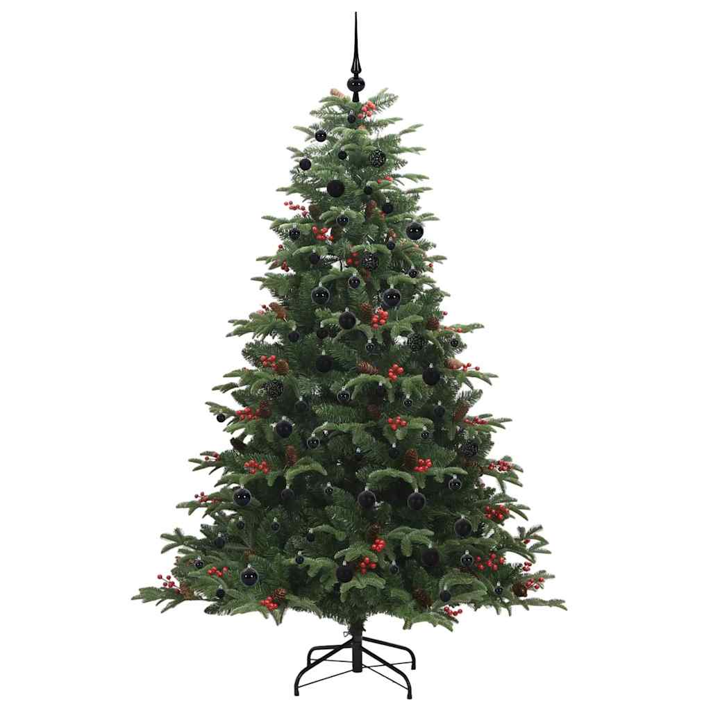 Artificial Christmas Tree with 300 LEDs with Stand Green 210 cm