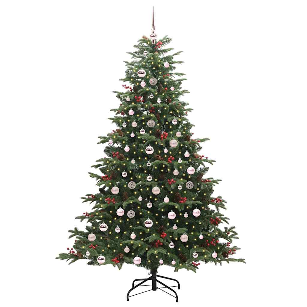 Artificial Christmas Tree with 300 LEDs with Stand Green 210 cm