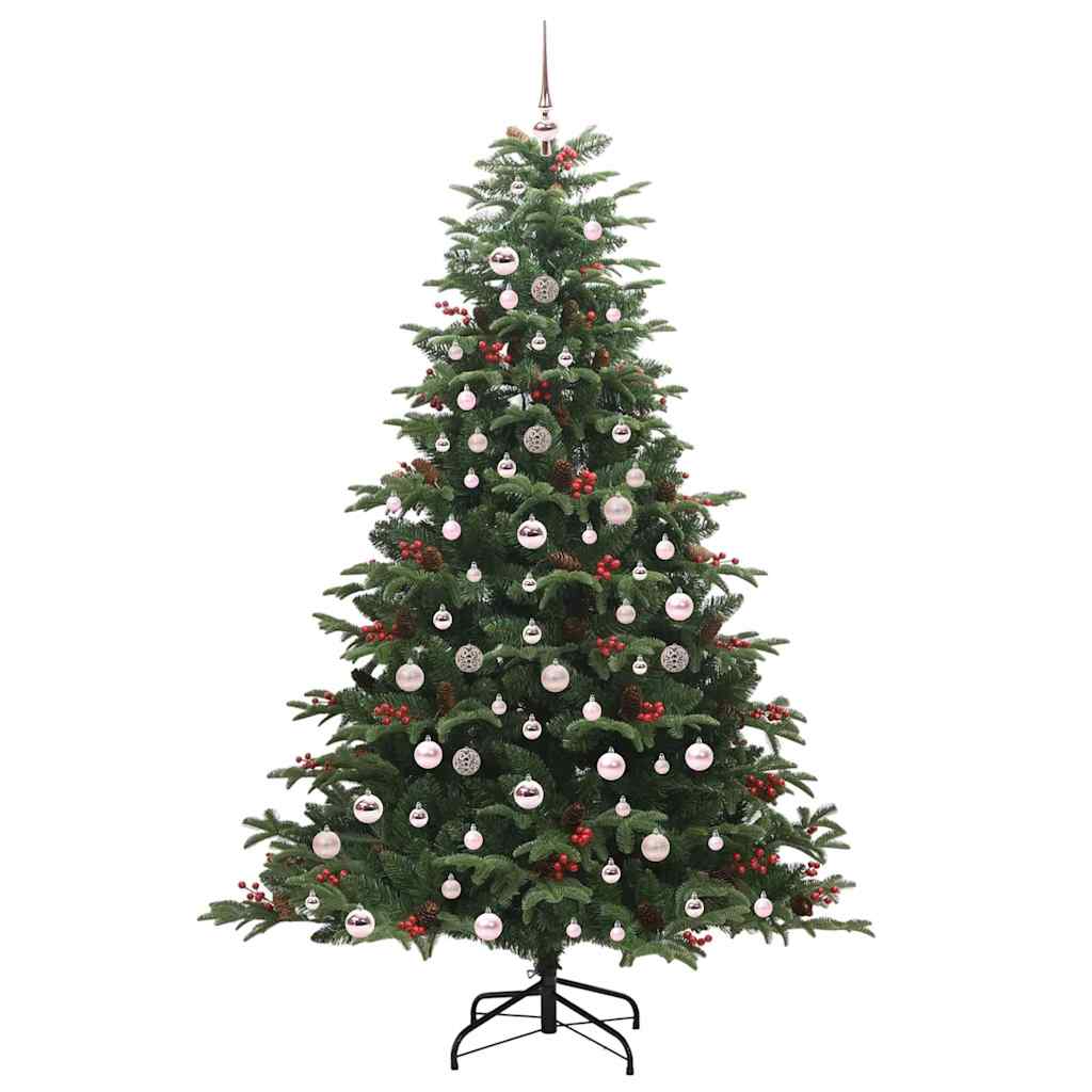 Artificial Christmas Tree with 300 LEDs with Stand Green 210 cm