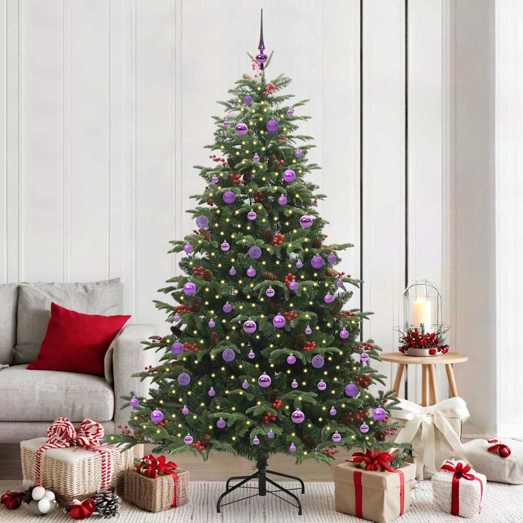 Artificial Christmas Tree with 300 LEDs with Stand Green 210 cm