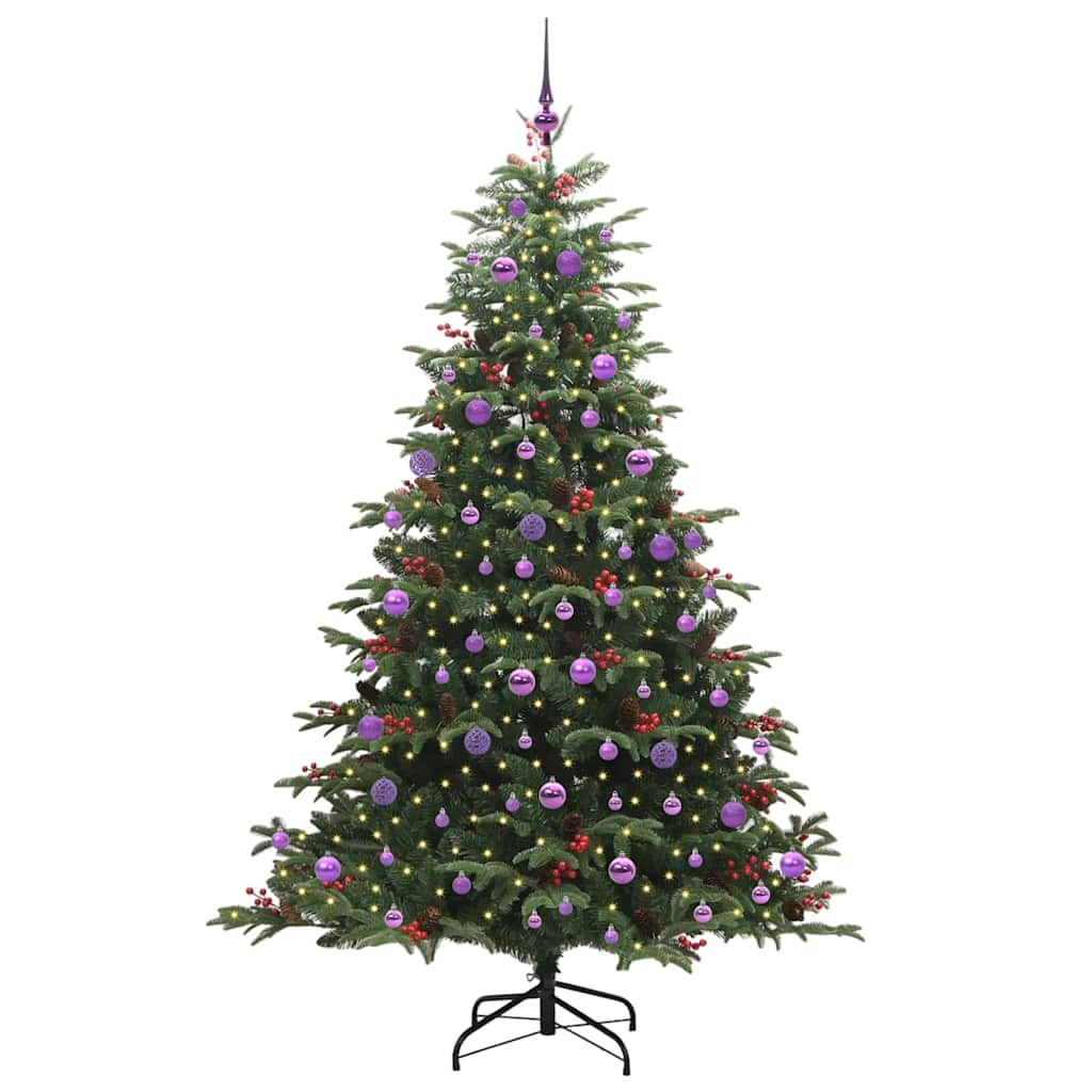 Artificial Christmas Tree with 300 LEDs with Stand Green 210 cm