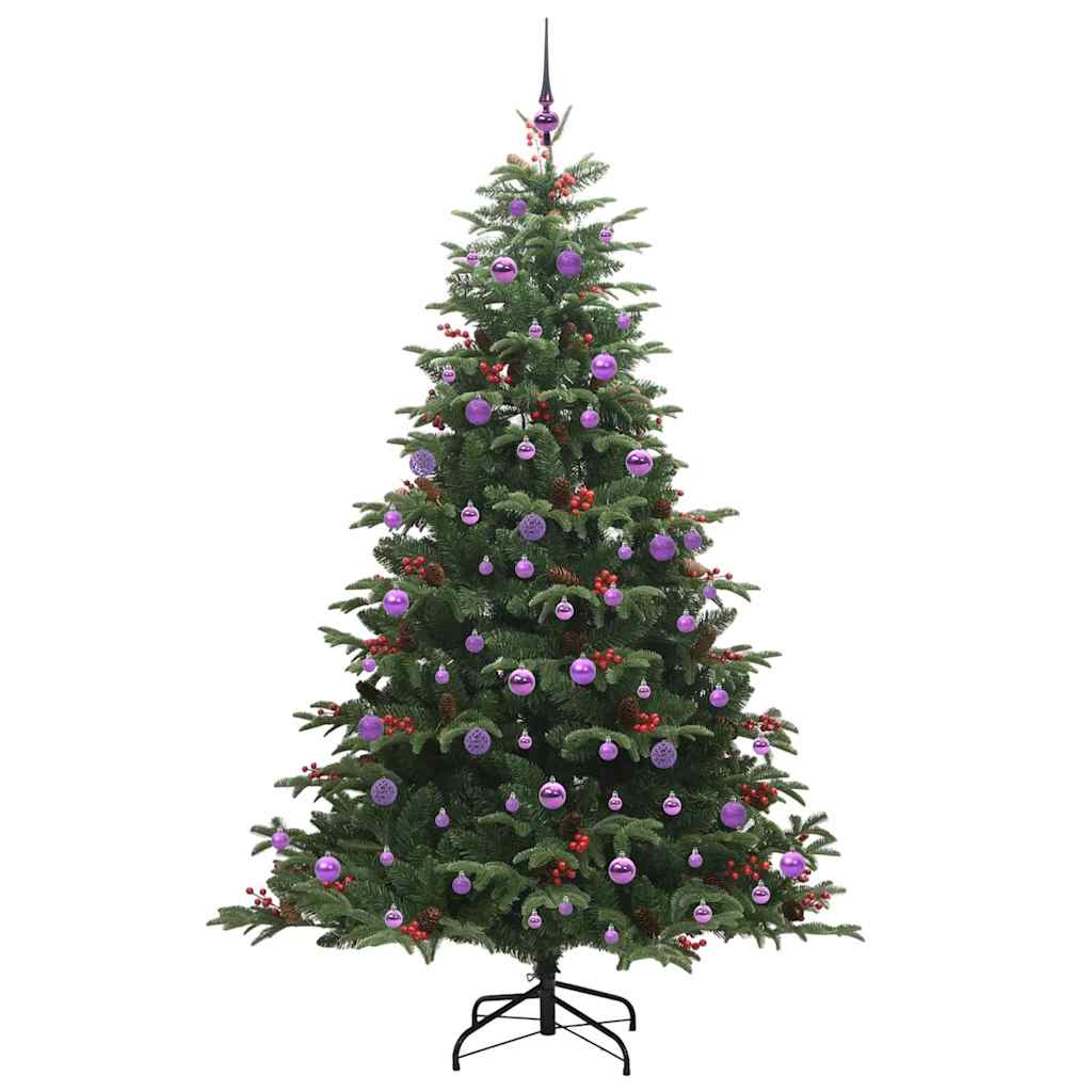 Artificial Christmas Tree with 300 LEDs with Stand Green 210 cm