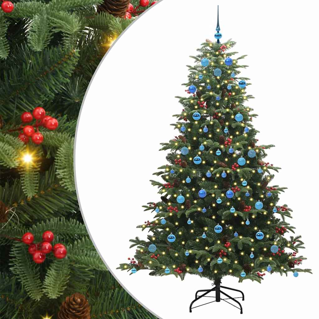 Artificial Christmas Tree with 300 LEDs with Stand Green 210 cm