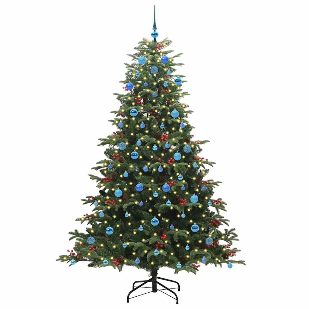 Artificial Christmas Tree with 300 LEDs with Stand Green 210 cm