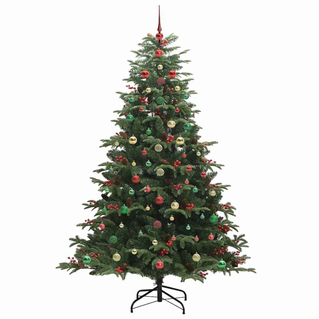 Artificial Christmas Tree with 300 LEDs with Stand Green 210 cm