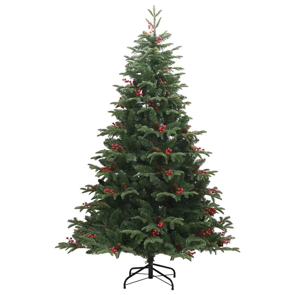 Artificial Christmas Tree with 300 LEDs with Stand Green 210 cm