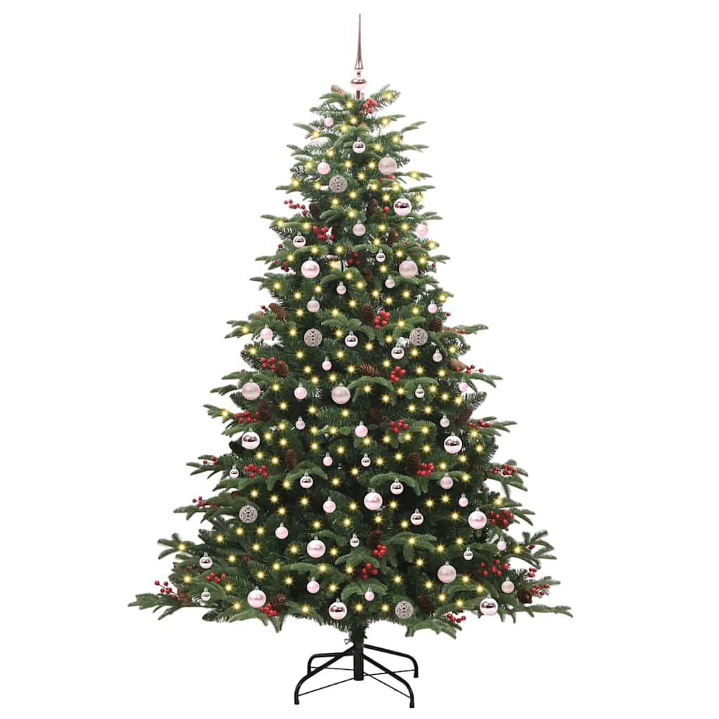 Artificial Christmas Tree with 300 LEDs with Stand Green 240 cm