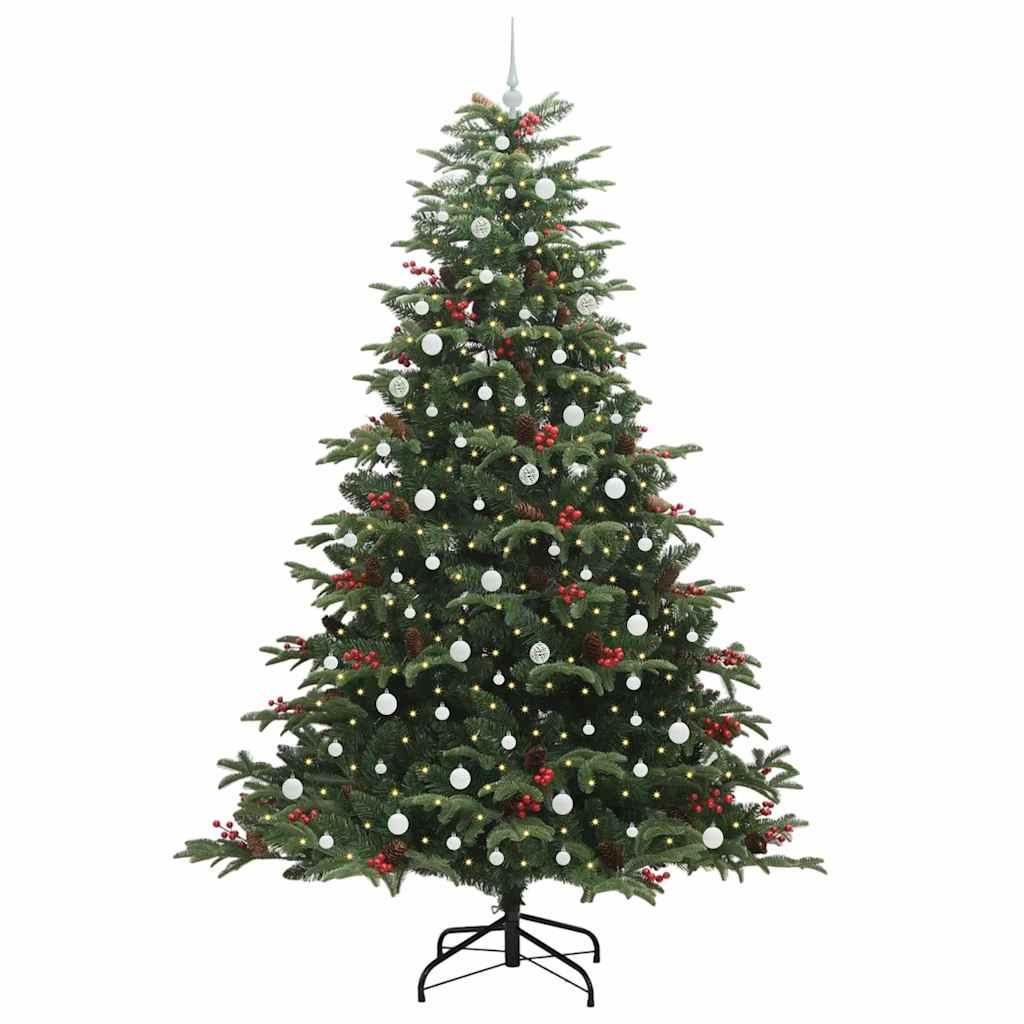 Artificial Christmas Tree with 300 LEDs with Stand Green 240 cm