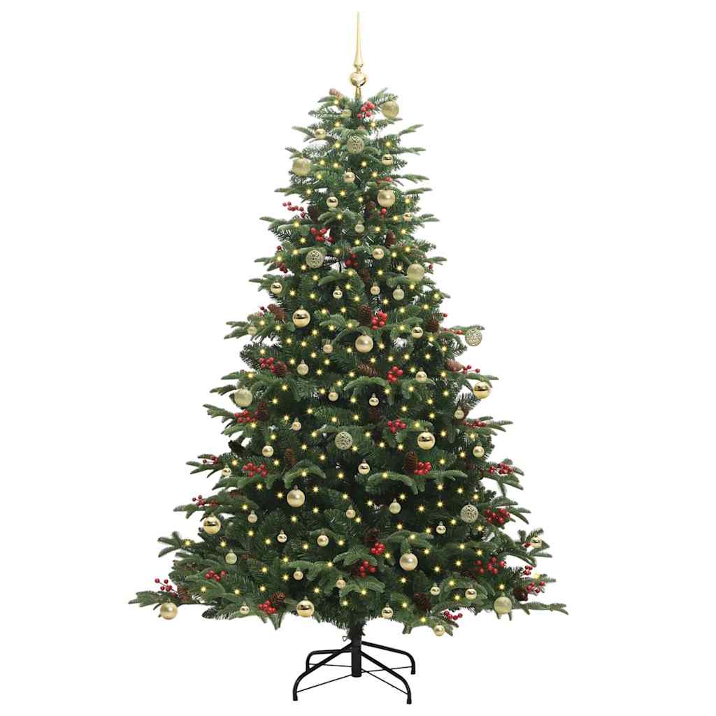 Artificial Christmas Tree with 300 LEDs with Stand Green 240 cm
