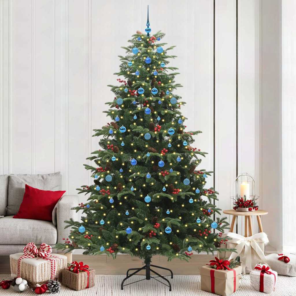 Artificial Christmas Tree with 300 LEDs with Stand Green 240 cm