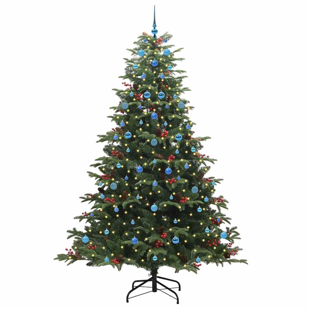 Artificial Christmas Tree with 300 LEDs with Stand Green 240 cm