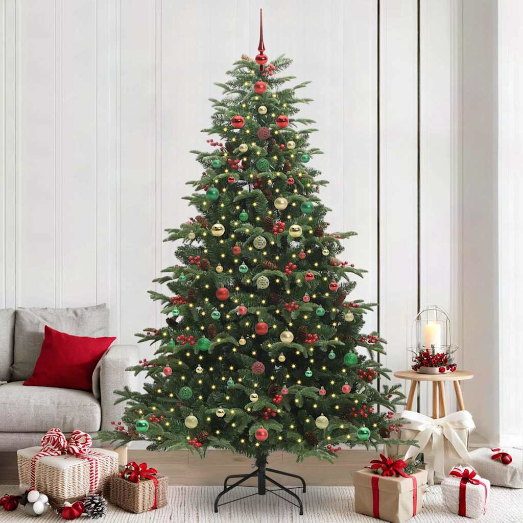 Artificial Christmas Tree with 300 LEDs with Stand Green 240 cm