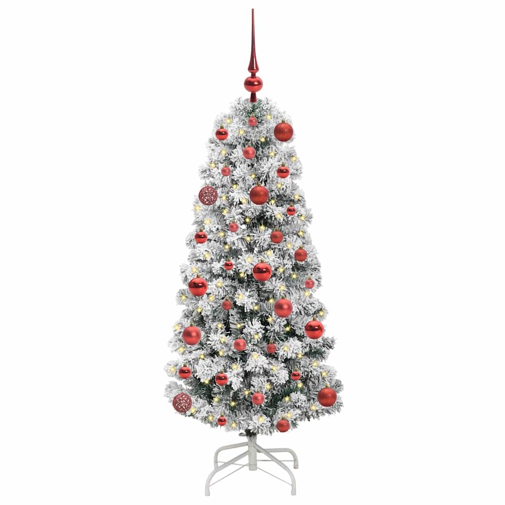 Artificial Hinged Christmas Tree Green and white 120 cm