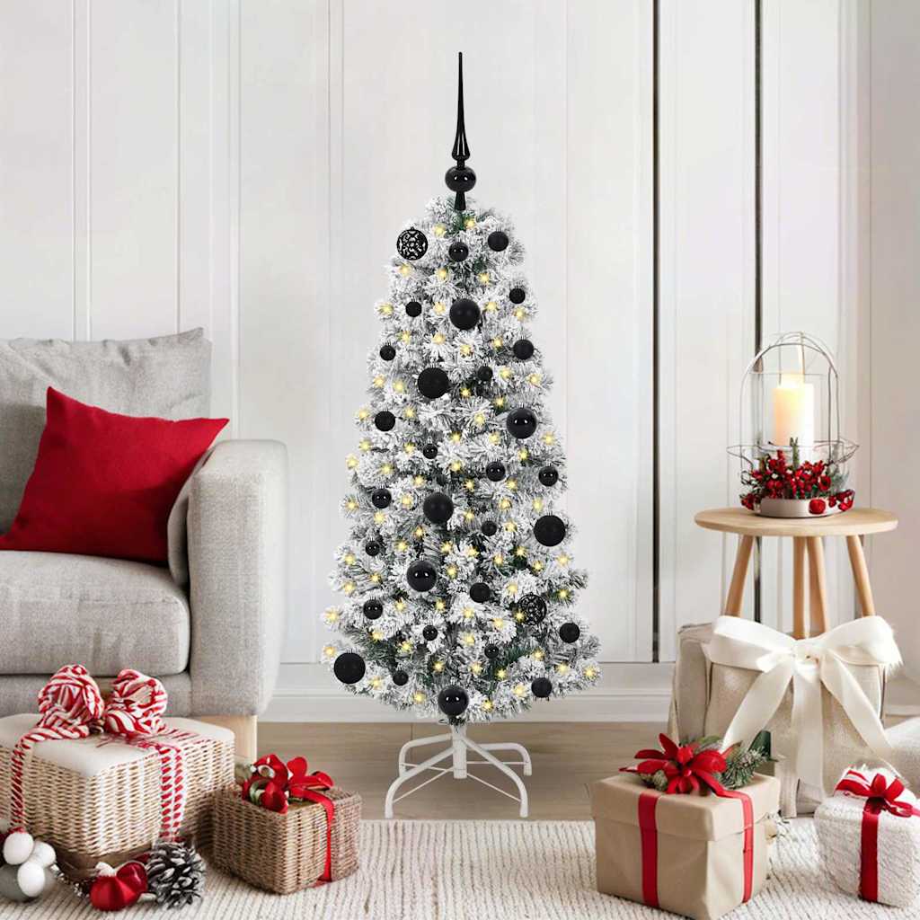 Artificial Hinged Christmas Tree Green and white 120 cm