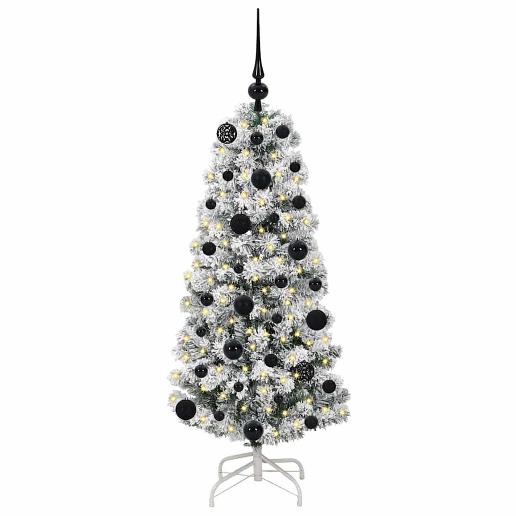 Artificial Hinged Christmas Tree Green and white 120 cm