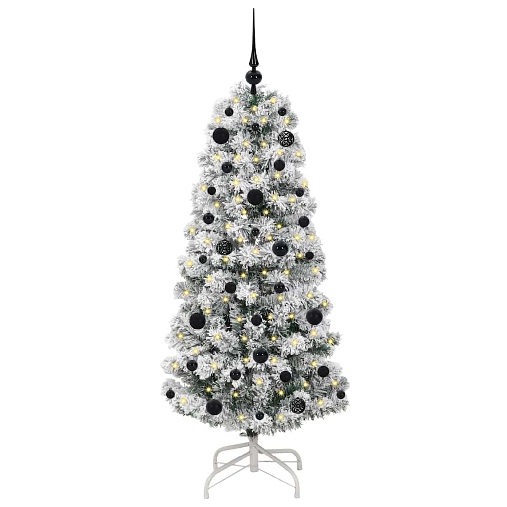 Artificial Hinged Christmas Tree Green and white 150 cm