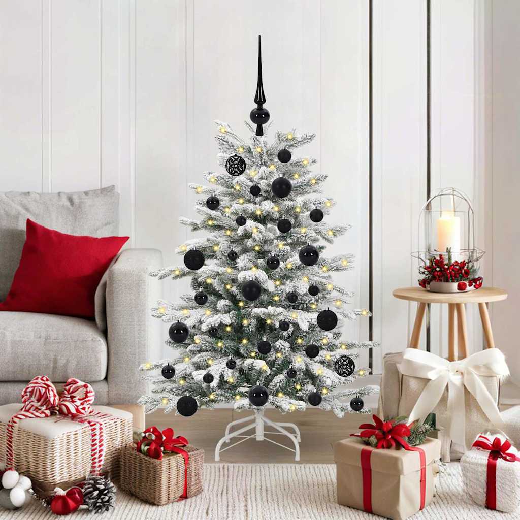 Artificial Hinged Christmas Tree White 120 cm PE and PVC